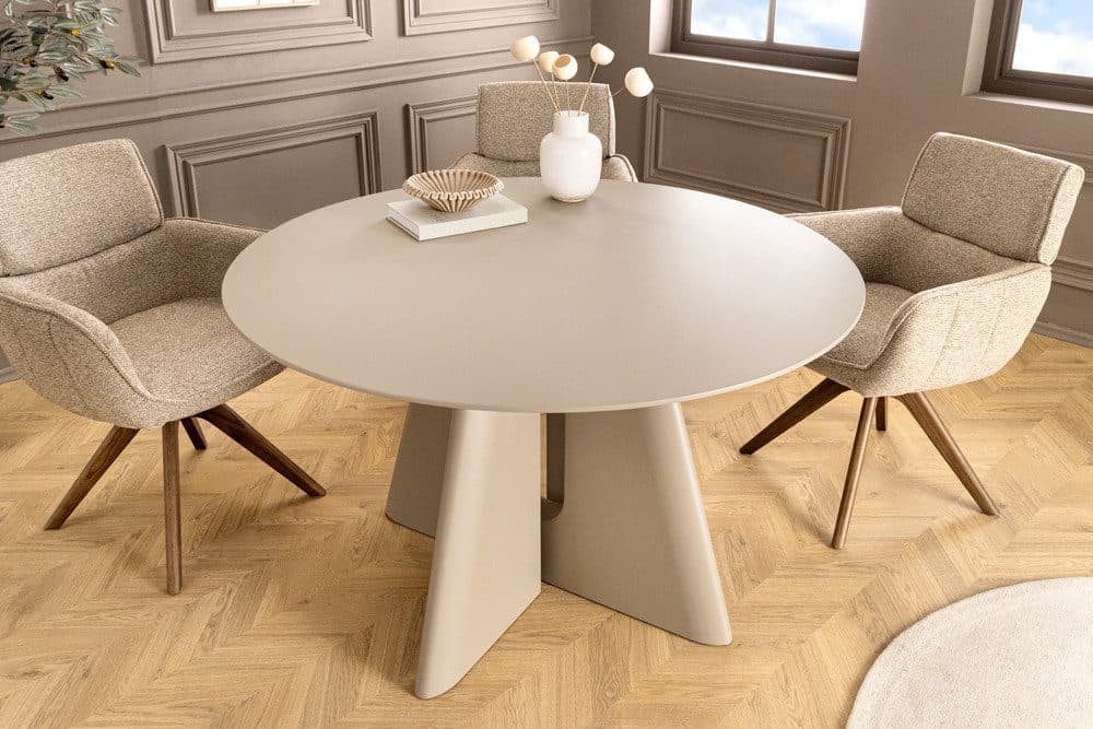 riess-ambiente Esstisch ORGANIKO 120cm rund Beige/Grau MDF - Bild 2