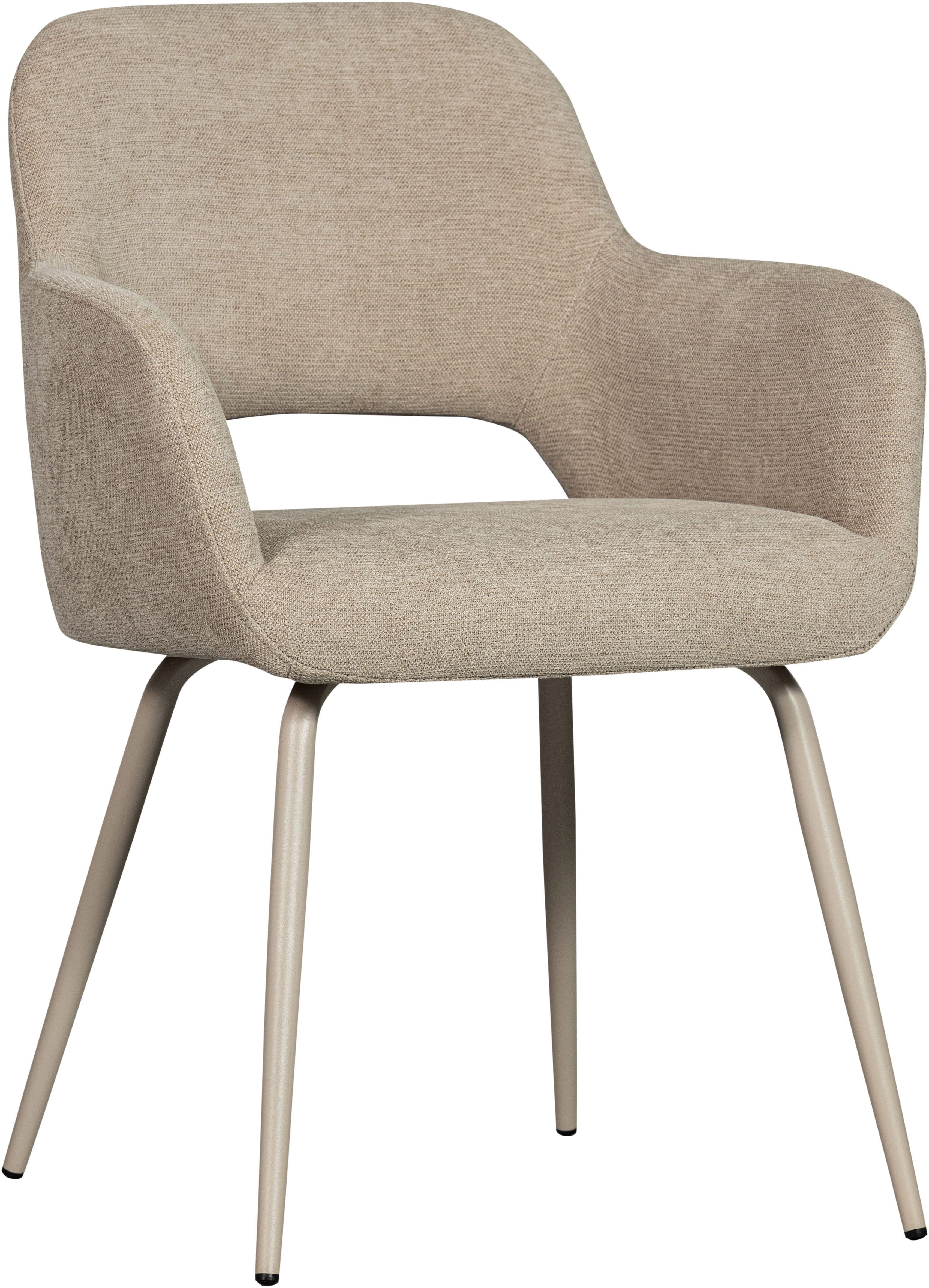 WOOOD Esszimmerstuhl Jenny Set 2-tlg. Beige Stoff Gestell - Bild 2