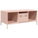 vidaXL Couchtisch Rosa Kaltgewalzter Stahl Industrie-Stil Bild 2