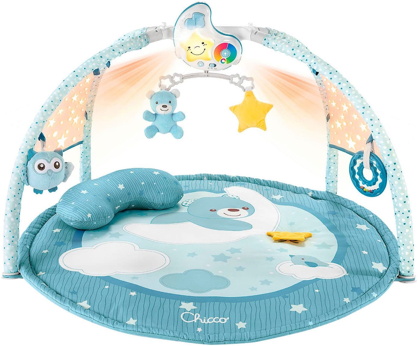 CHICCO Farbspiel Gym Baby Spieldecke Blau mit Melodien und Projektionen - Bild 2