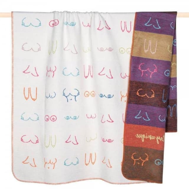 PAD Wohndecke Boobies Brüste Multicolor - Hochwertige Heimtextilien aus Europa