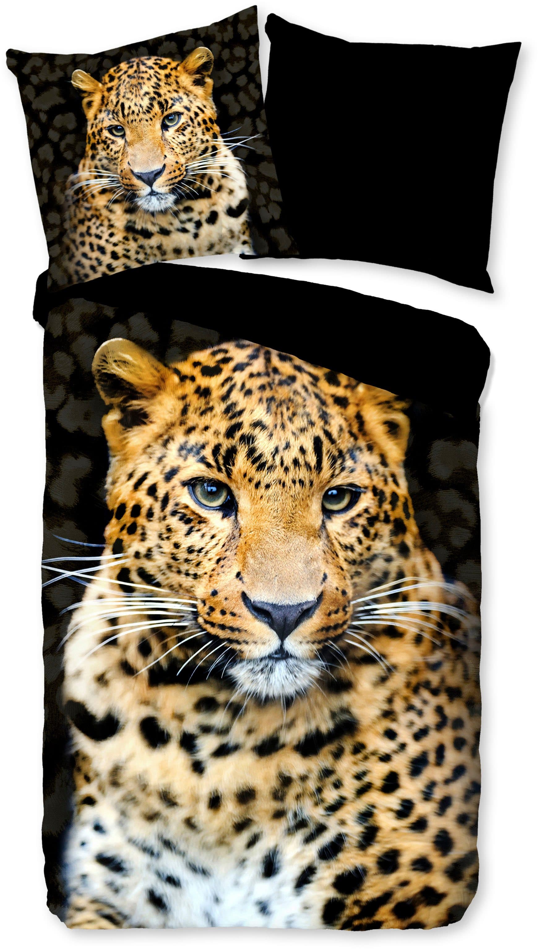 PURE luxury collection Wendebettwäsche Rayan Schwarz Leopard - Bild 2