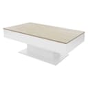 ML-DESIGN Couchtisch mit 2 Staufächern Eiche-Optik Weiß Bild 2