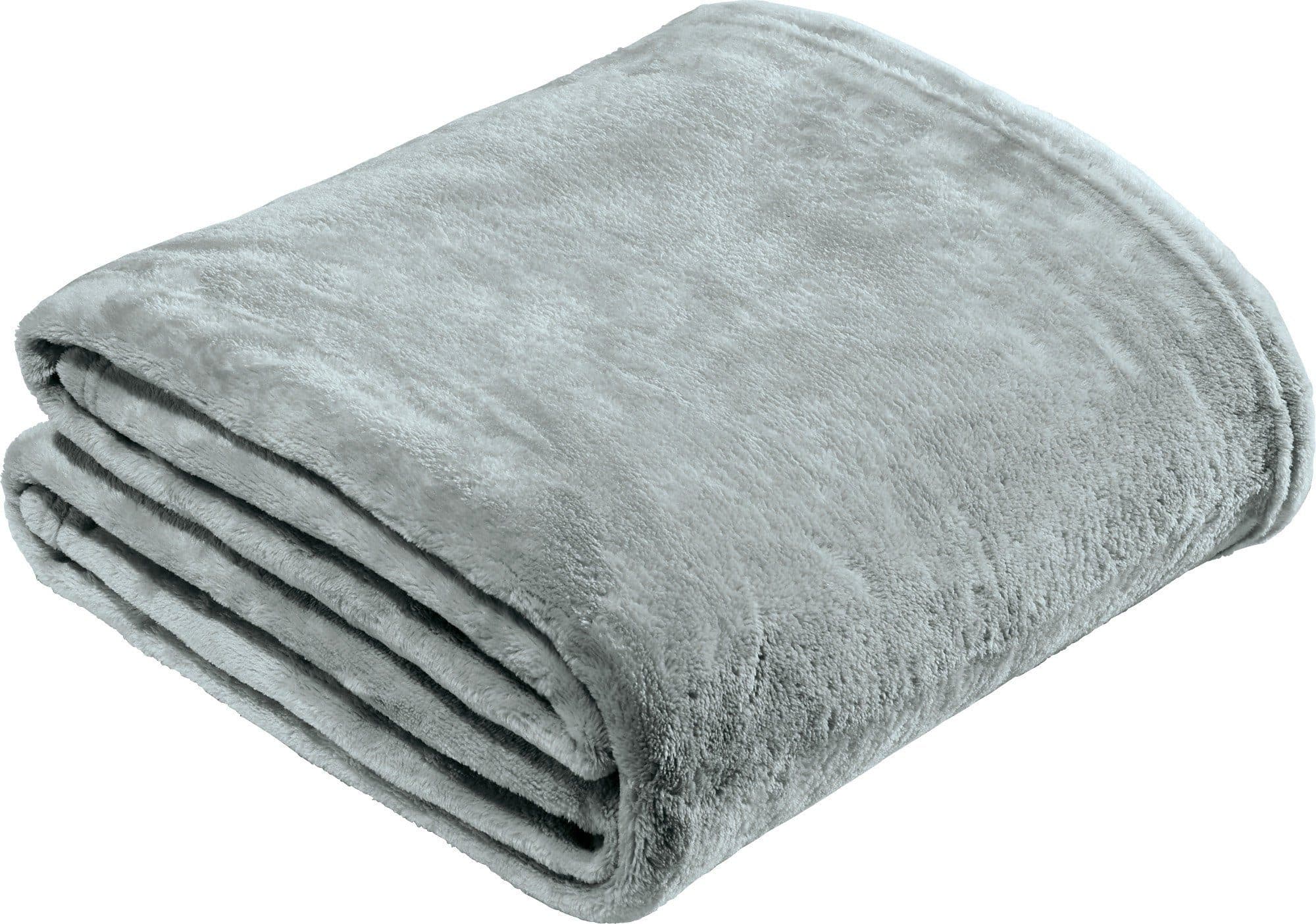 REDBEST Wohndecke Amarillo Fleece Uni Grau - Bild 2