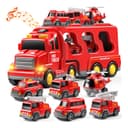 TEMI Spielzeug-Auto 7 Pack Träger LKW Transport Stadtfahrzeuge Spielzeug Bild 2