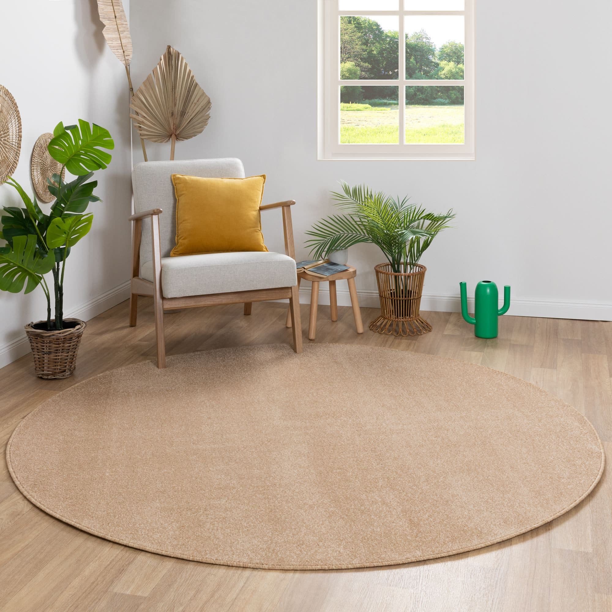 Steffensmeier Teppich Ibiza Rund Beige Kurzflor - Bild 2