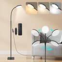 MUPOO LED Stehlampe Schwarz Dimmbar mit Fernbedienung Bild 2