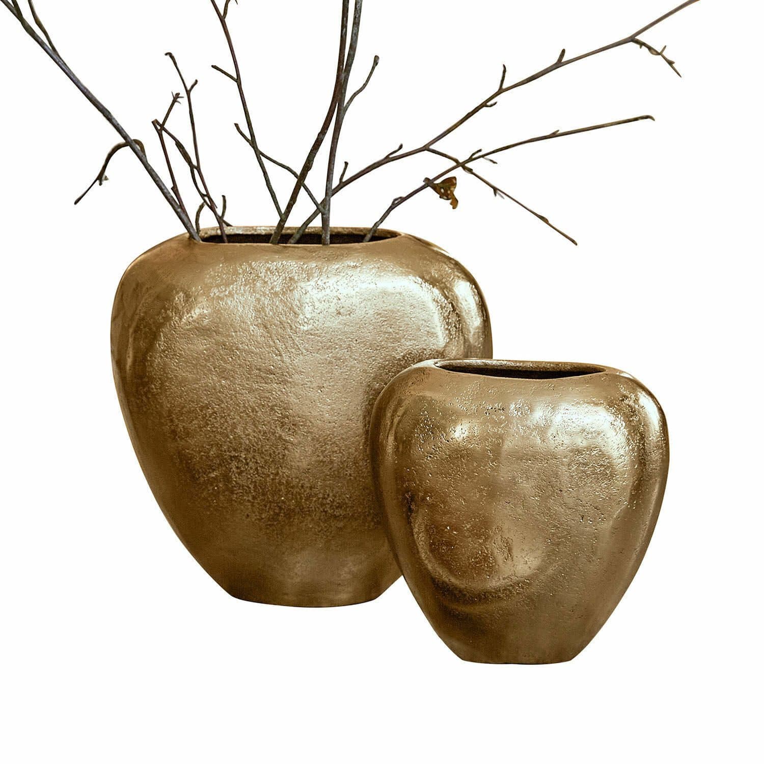 Mirabeau Tischvase Vase 2er Set Cezelle Champagner - Bild 2