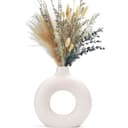 TUWENA Tischvase Handmade Keramikvase Modernes Donut-Design Bild 2