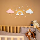 COZYCOLLECTIONS LED Wandleuchte Regenbogen Holz Warmweiß Bild 2