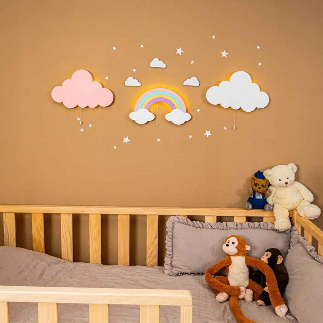 COZYCOLLECTIONS LED Wandleuchte Regenbogen Holz Warmweiß - Bild 2