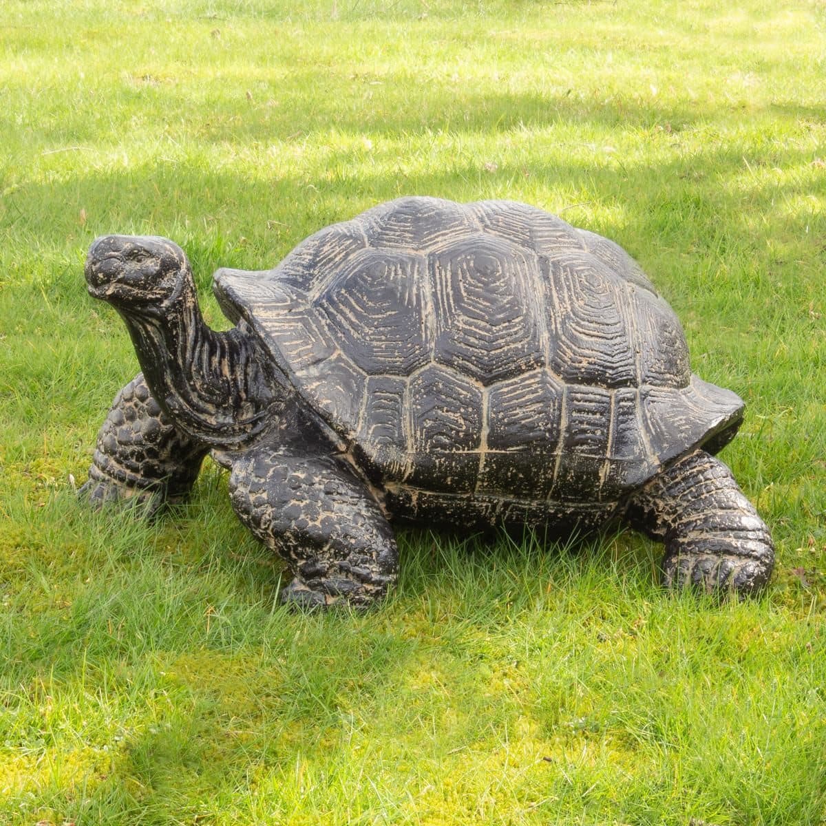 Oriental Galerie Dekofigur Schildkröte Gartenfigur aus GRC Grau - Bild 2