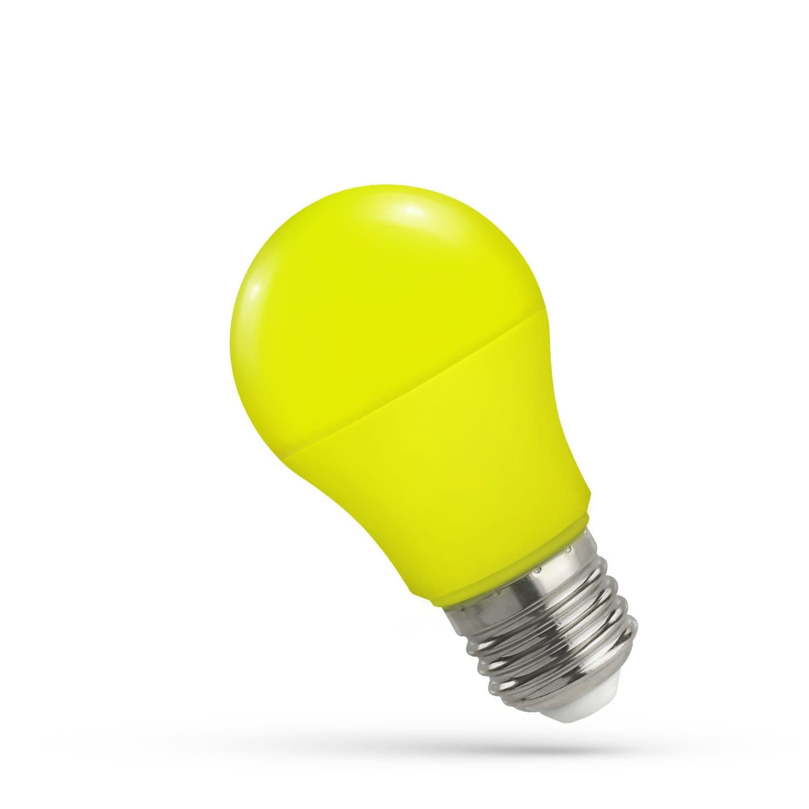 Spectrum LED-Leuchtmittel LED E27 A50 Farbig Bunt 4,9W Birnenform 270° Lichterkette Deko Gelb