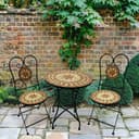 Wohnando Bistroset 3-tlg. Schwarz Terracotta Mosaik Metall Bild 2