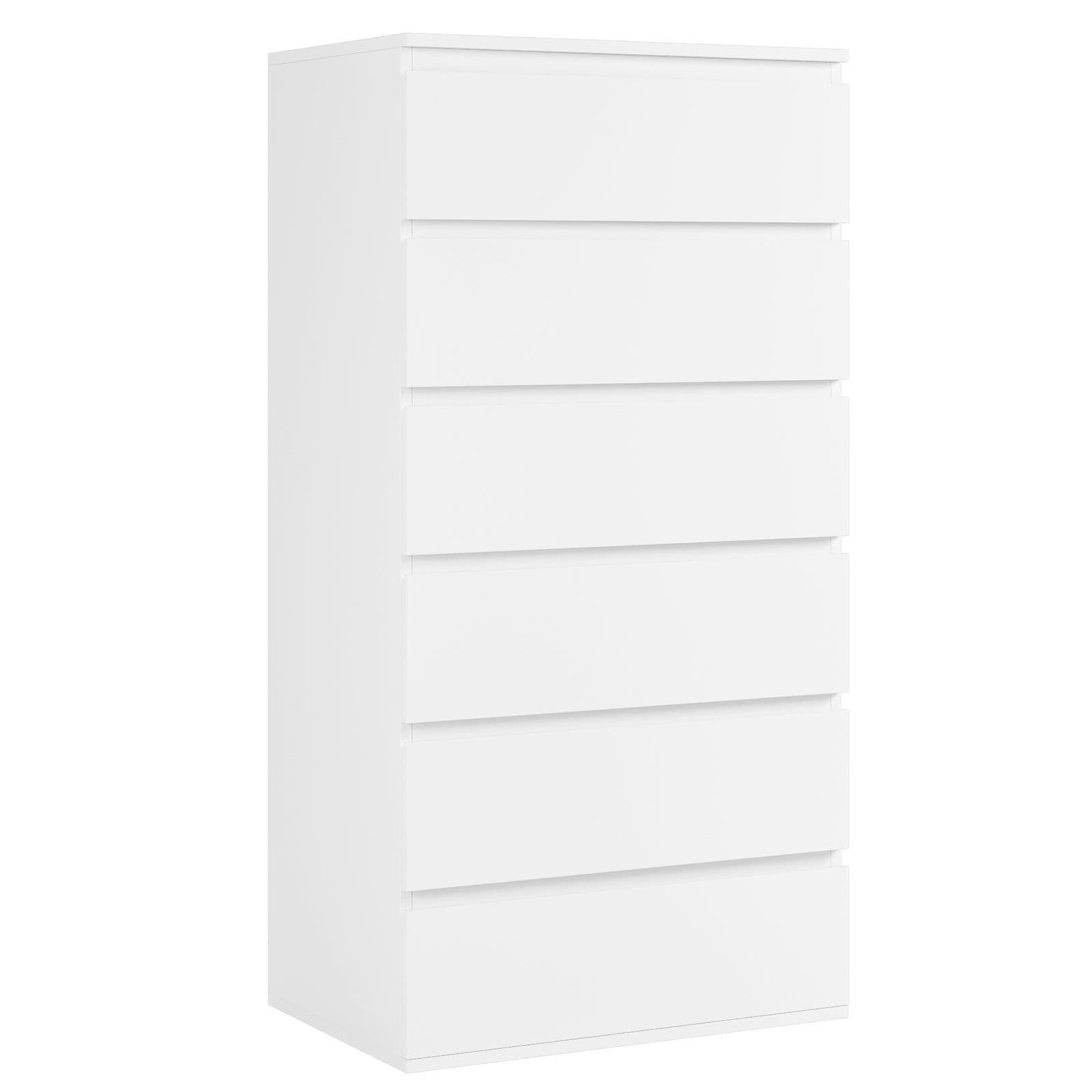 Homfa Kommode Sideboard 6 Schubladen Weiß MDF 60x40x119 cm - Bild 2