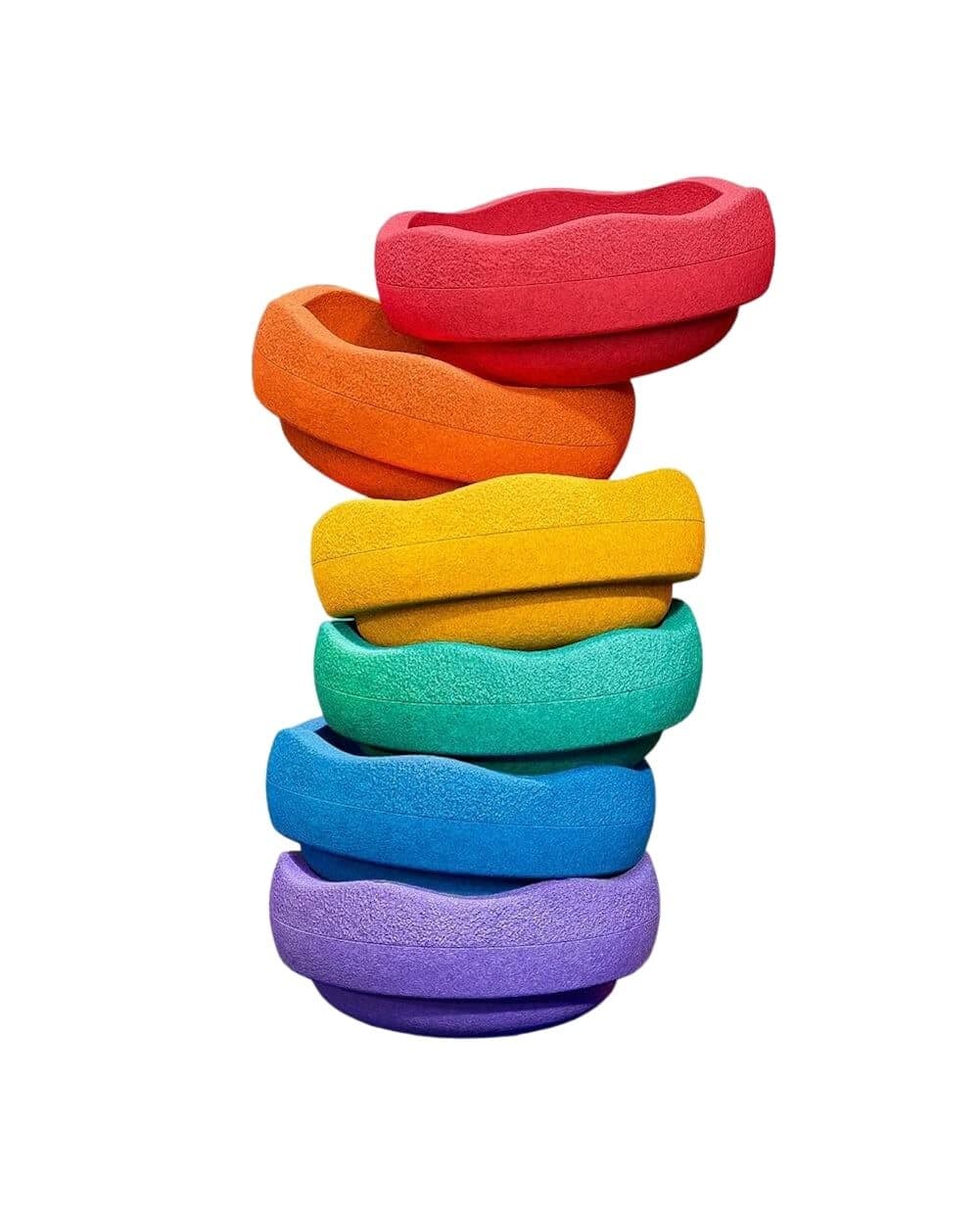 Stapelstein Spielcenter 6er Set Rainbow Classic - Bild 2