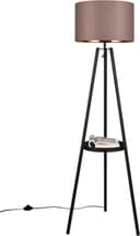 lightling Stehlampe Coby Stoffschirm E27 Taupe mit Ablage Bild 2
