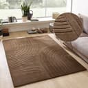 OTTO HOME Wollteppich Gabbo Design Braun Handgetuftet Hoch-Tief-Effekt Bild 2