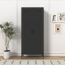OTTO HOME Kleiderschrank Siena Metall Schwarz Drehtürenschrank Bild 2
