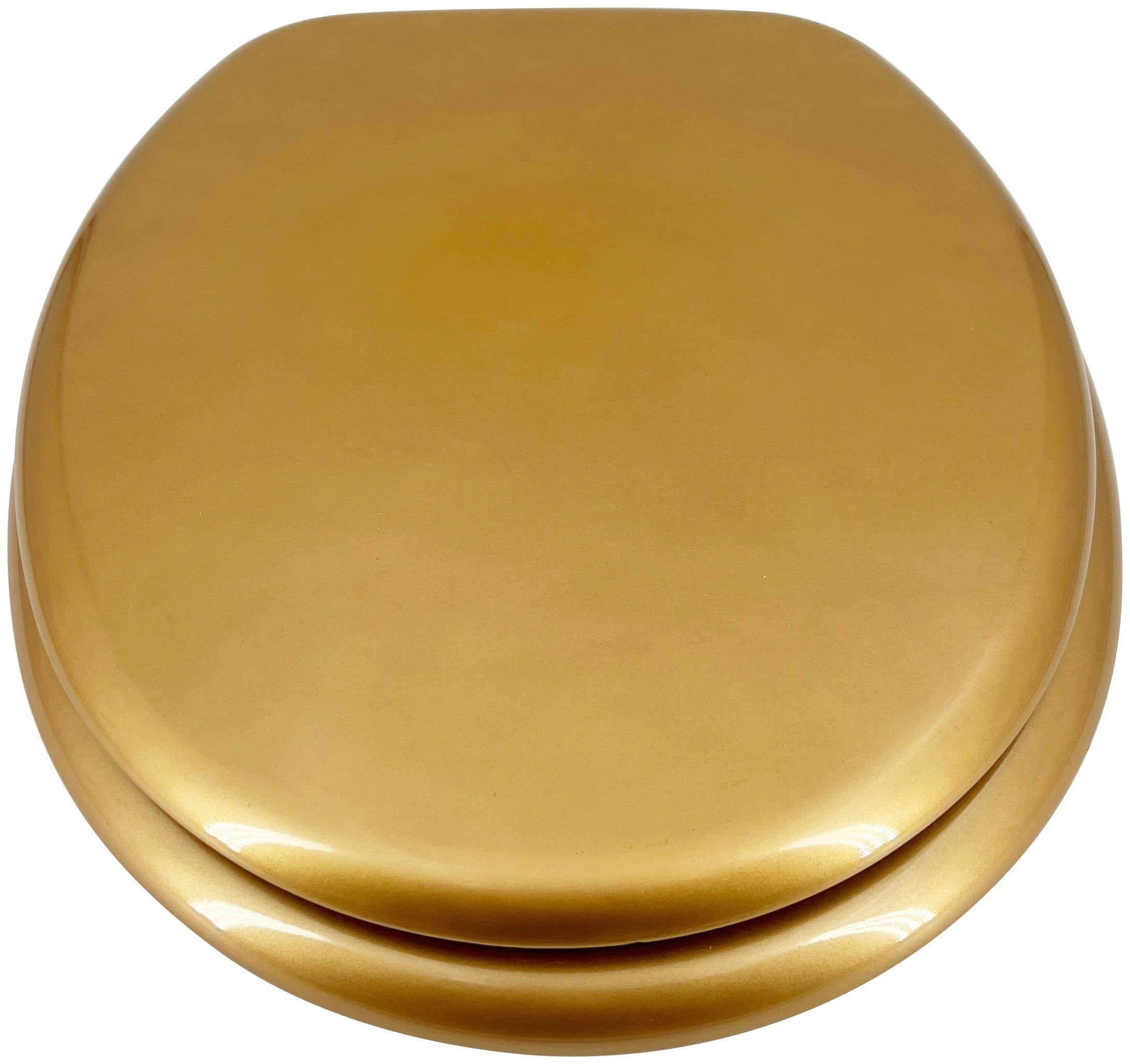 ADOB WC-Sitz Gold Hochglanz Oval - Bild 2