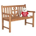 MR.DEKO Gartenbank Teak Anker 120 cm Massivholz Maritim Bild 2