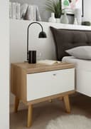 HOME AFFAIRE Nachtschrank MERLE Braun Skandinavisches Design Bild 2