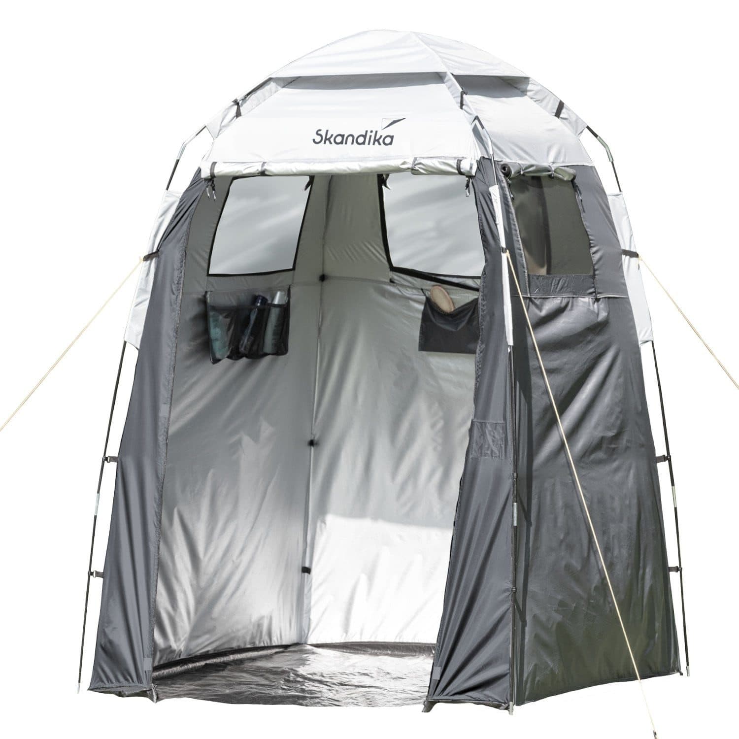 Skandika Kuppelzelt Camping Duschzelt Umkleidezelt Toilettenzelt Grau - Bild 2