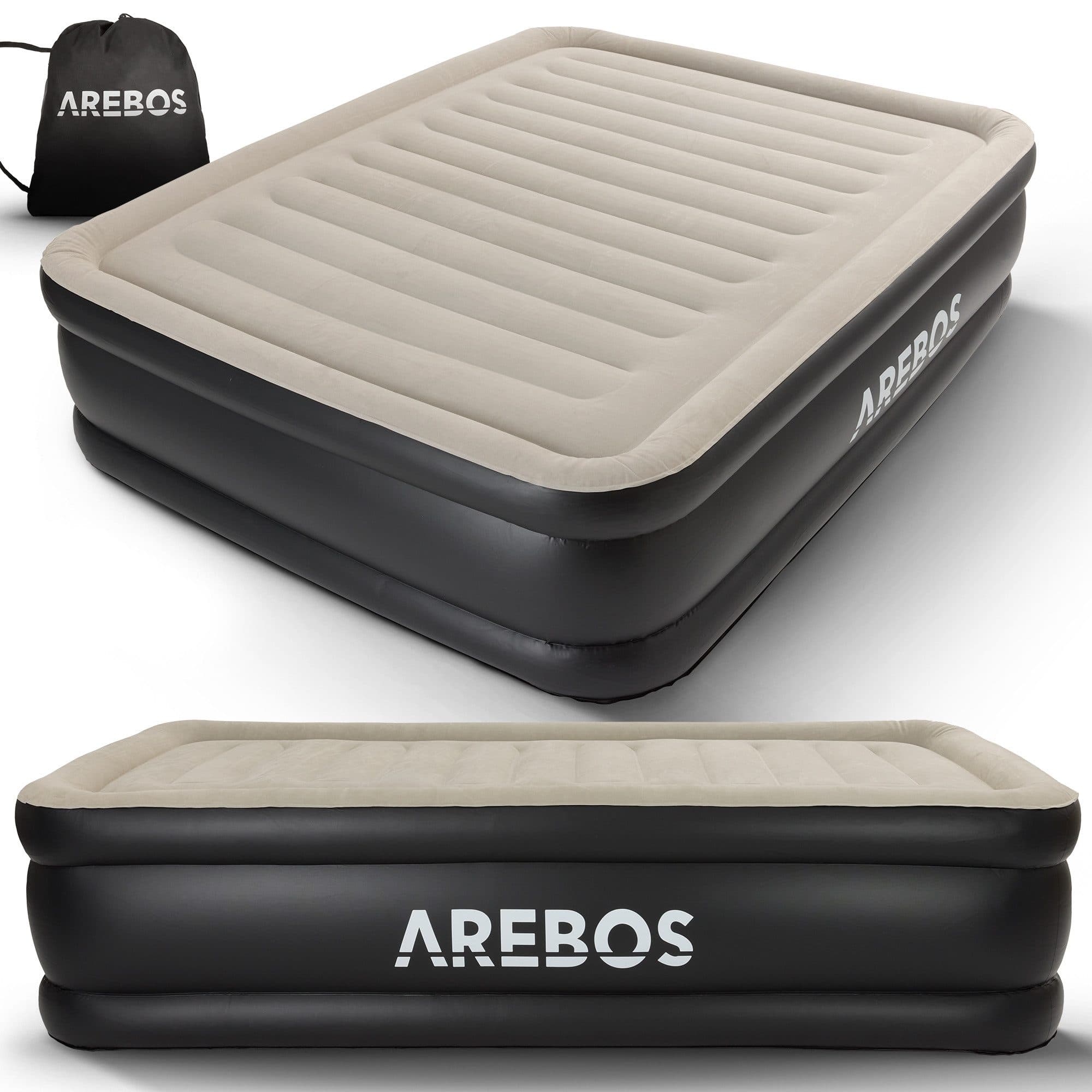 Arebos Luftbett mit integrierter Pumpe Grau Anthrazit - Bild 2