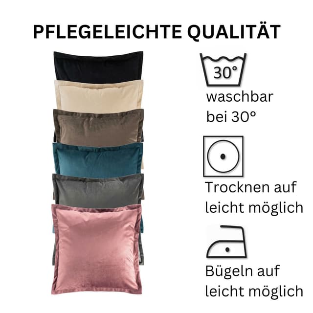 MOON Heimtextilien Kissenhülle 2er Pack Polyester Samt-Optik
