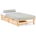 Homestyle4u Bettschubkasten 2er Set Kiefernholz Braun Bild 2