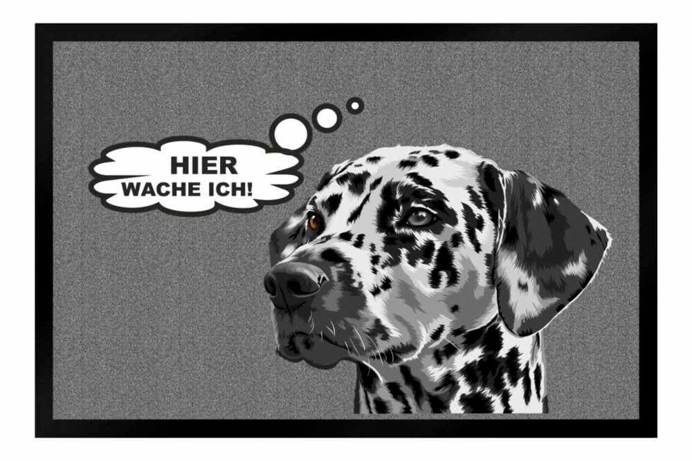 Ladreas Fußmatte Dalmatiner Motiv Schmutzfangmatte