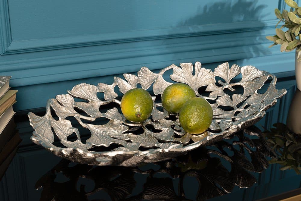 riess-ambiente Dekoschale GINKGO LEAFS 50cm silber - Bild 2