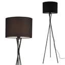 lux.pro Stehlampe Grenoble Schwarz Dreifuß 154cm Stoffschirm Bild 2
