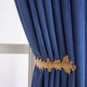 Jibenhome Schiebegardine 2er Samt Verdunkelungsvorhang Marineblau Kräuselband Bild 2