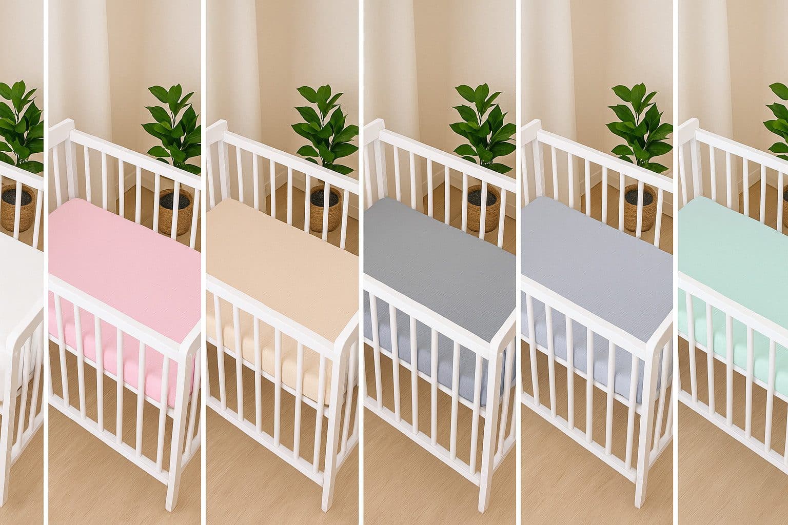 BabyLux Spannbettlaken für Beistellbett 50x90 cm Musselin Bettlaken mit Gummizug - Bild 2
