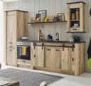 Furn.Design Küchenzeile Stove Used Wood Anthrazit 5-teilig Bild 2
