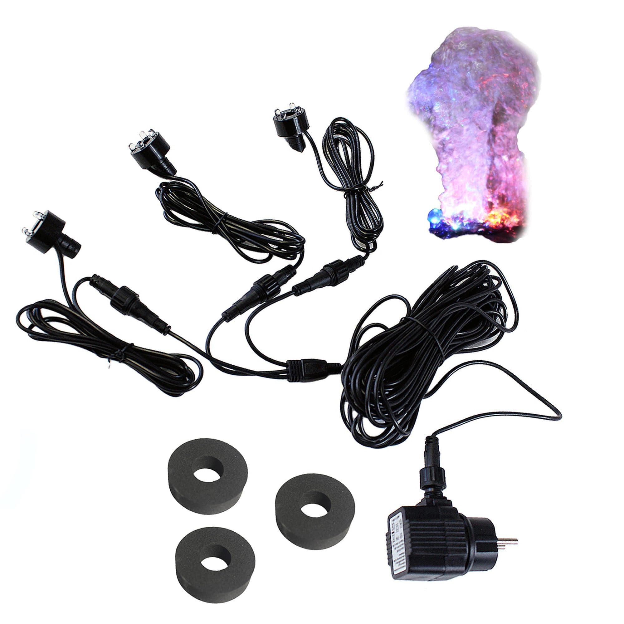 Arnusa 3er Set LED Quellsteinbeleuchtung Schwarz RGB - Bild 2