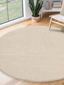 THE CARPET Relax Round Teppich Beige Modern Rutschfest Bild 2
