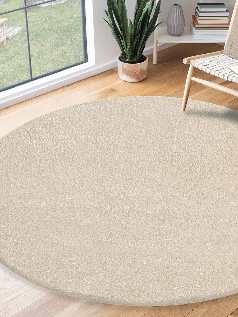 THE CARPET Relax Round Teppich Beige Modern Rutschfest - Bild 2