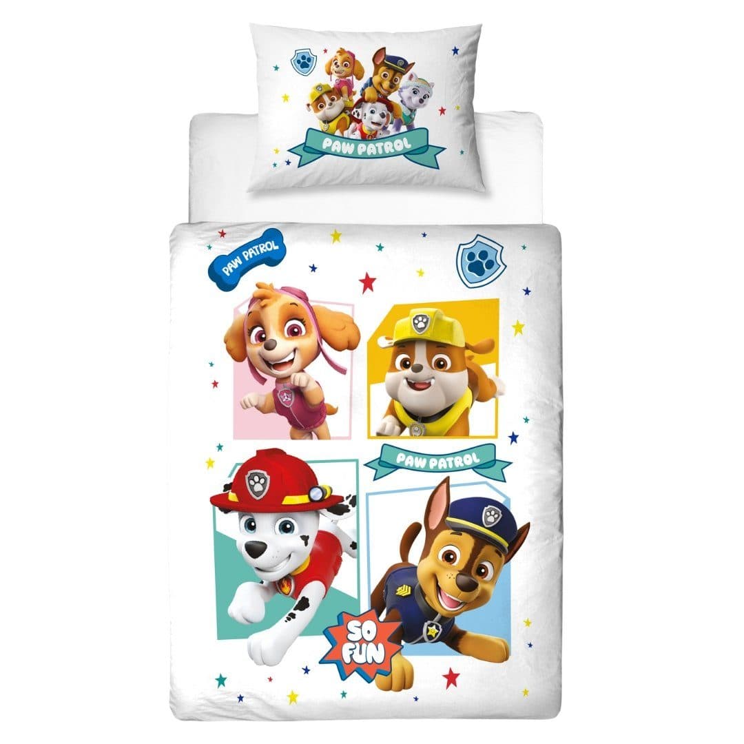 MTOnlinehandel Kinderbettwäsche Paw Patrol 100x135 + 40x60 cm Baumwolle Flanell - Bild 2