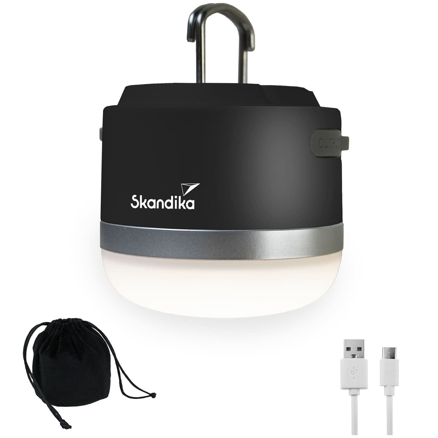 Skandika LED Campinglampe Tarfala Schwarz USB Aufladbar - Bild 2