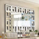 Quality Elegance Wandspiegel Rechteckig Silber Facettenschliff Bild 2