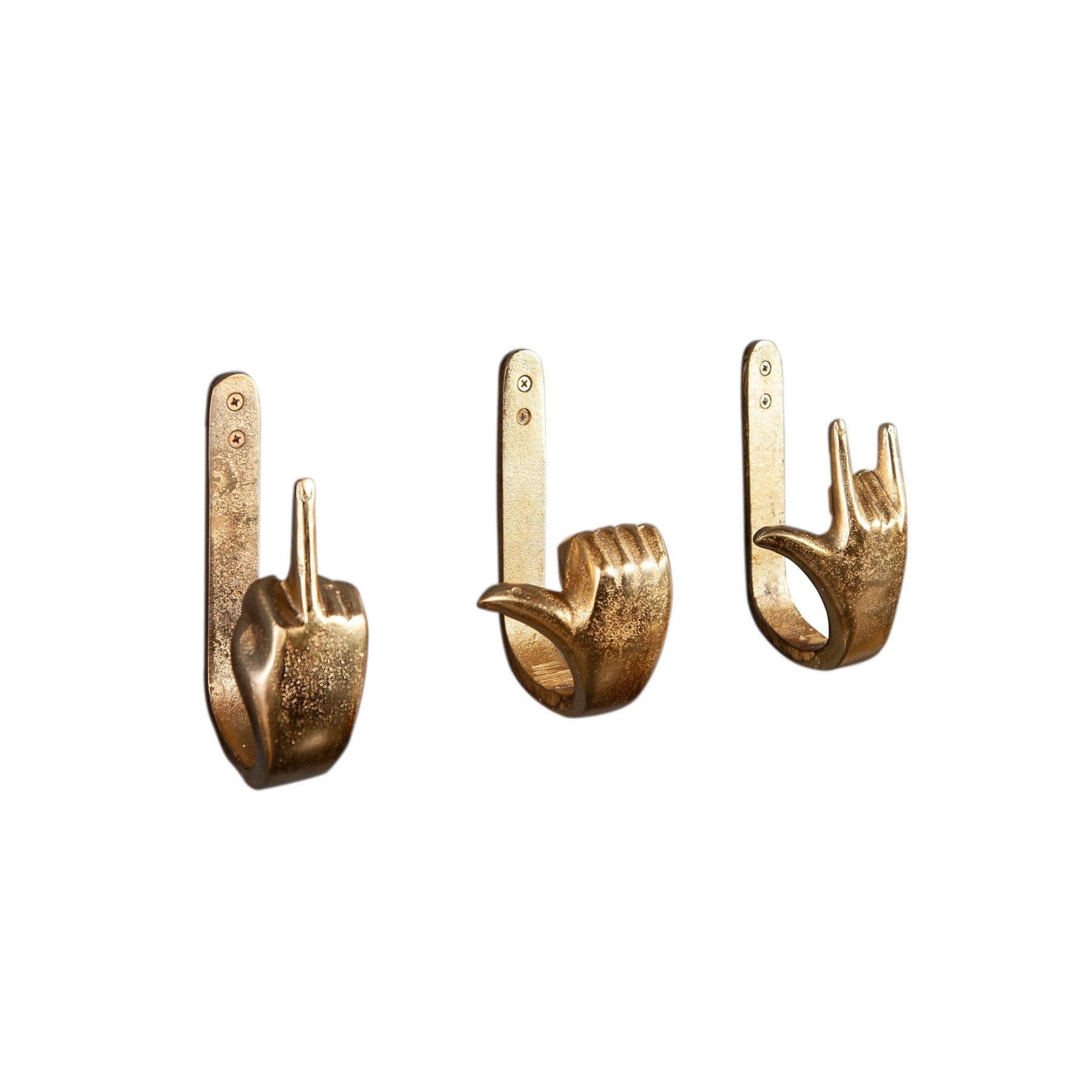 riess-ambiente Wandgarderobe FINGERS gold Metall 3-teilig - Bild 2