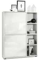 Vladon Highboard Cuba Weiß matt/Hochglanz mit 2 Türen und 4 Fächern Bild 2
