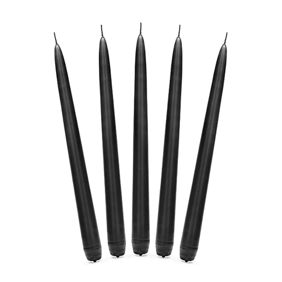 partydeco Spitzkerze Schwarz Matt 24cm 10 Stück