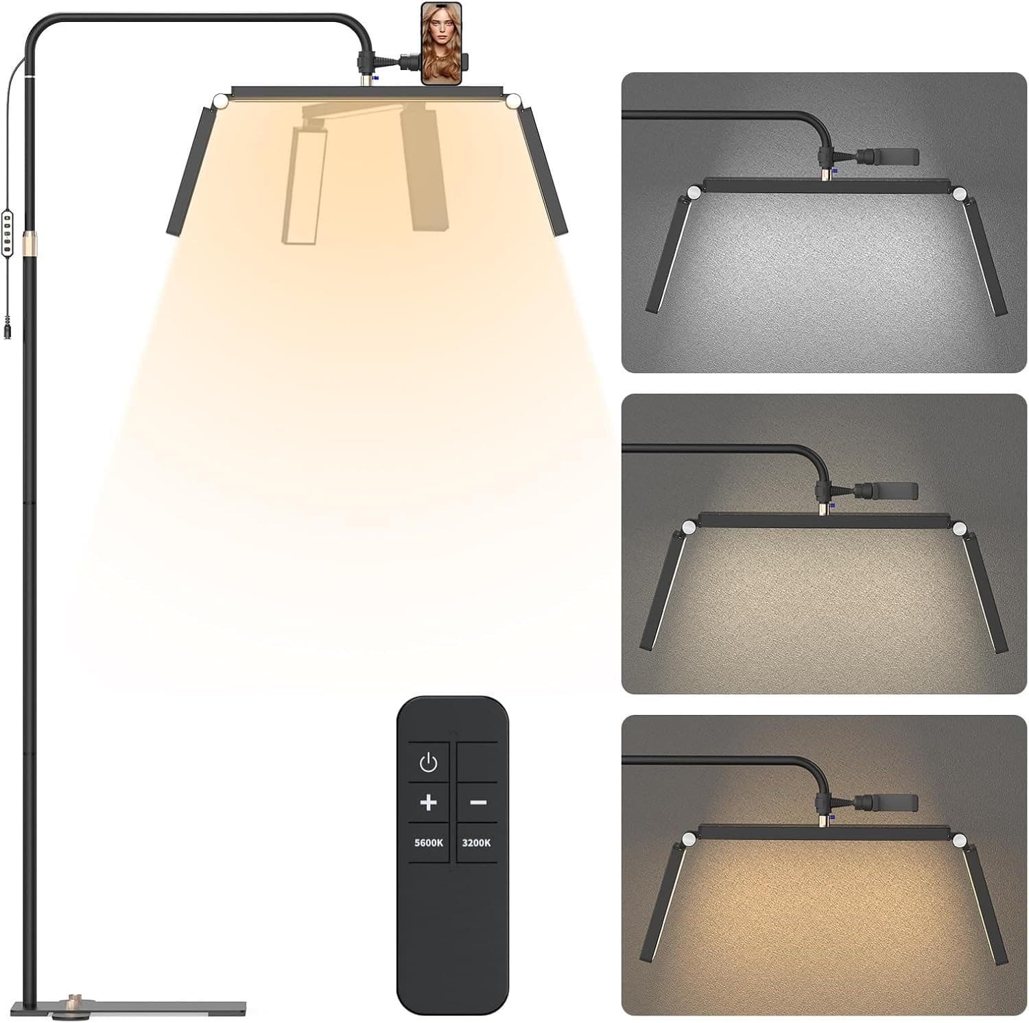 Andoer LED Stehlampe HD-M9X 40W Schwarz Boden-LED-Videoleuchte - Bild 2