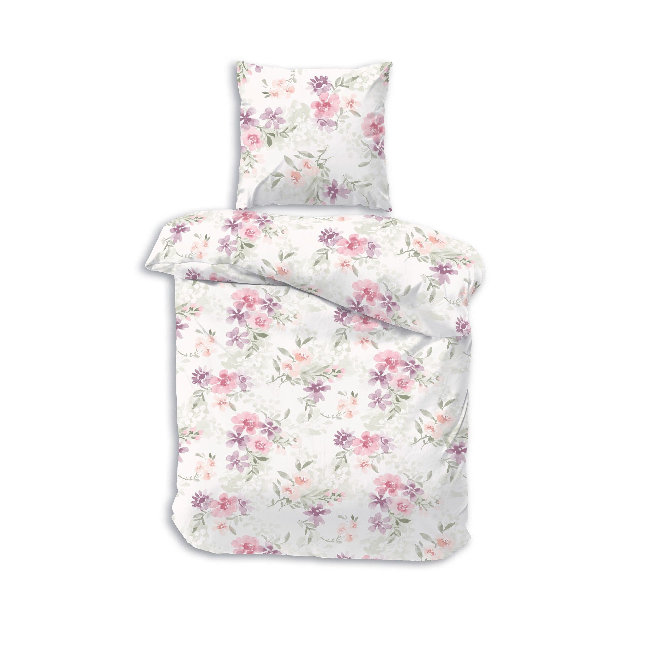 DOBNIG Bettwäsche Flanell Rosa Blümchen - Bild 2