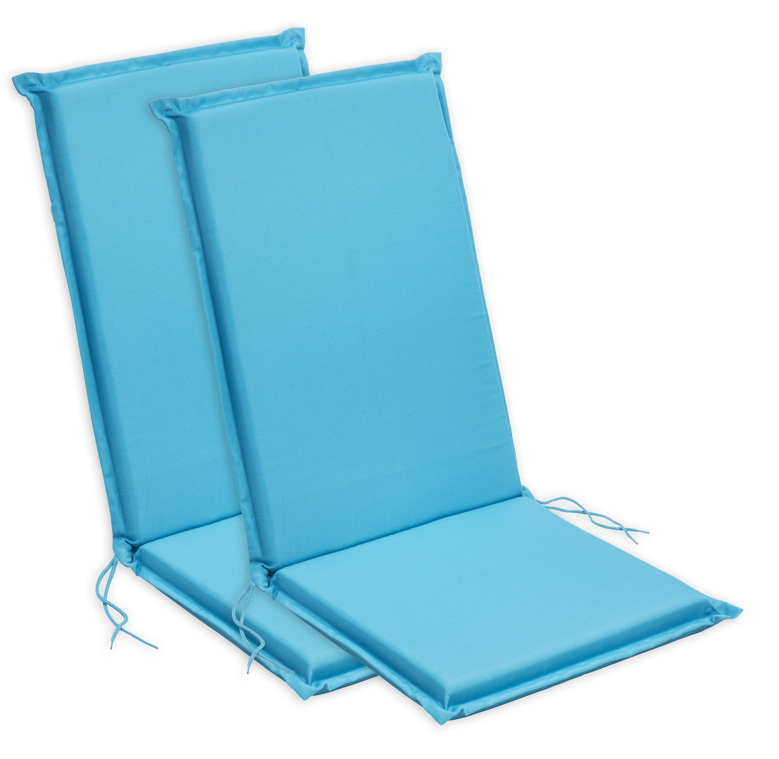 sleepling Hochlehnerauflage 2er-Set Polster für Gartenmöbel blau - Bild 2