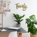 Namofactur Wandtattoo Family Schriftzug Gold Holz Bild 2