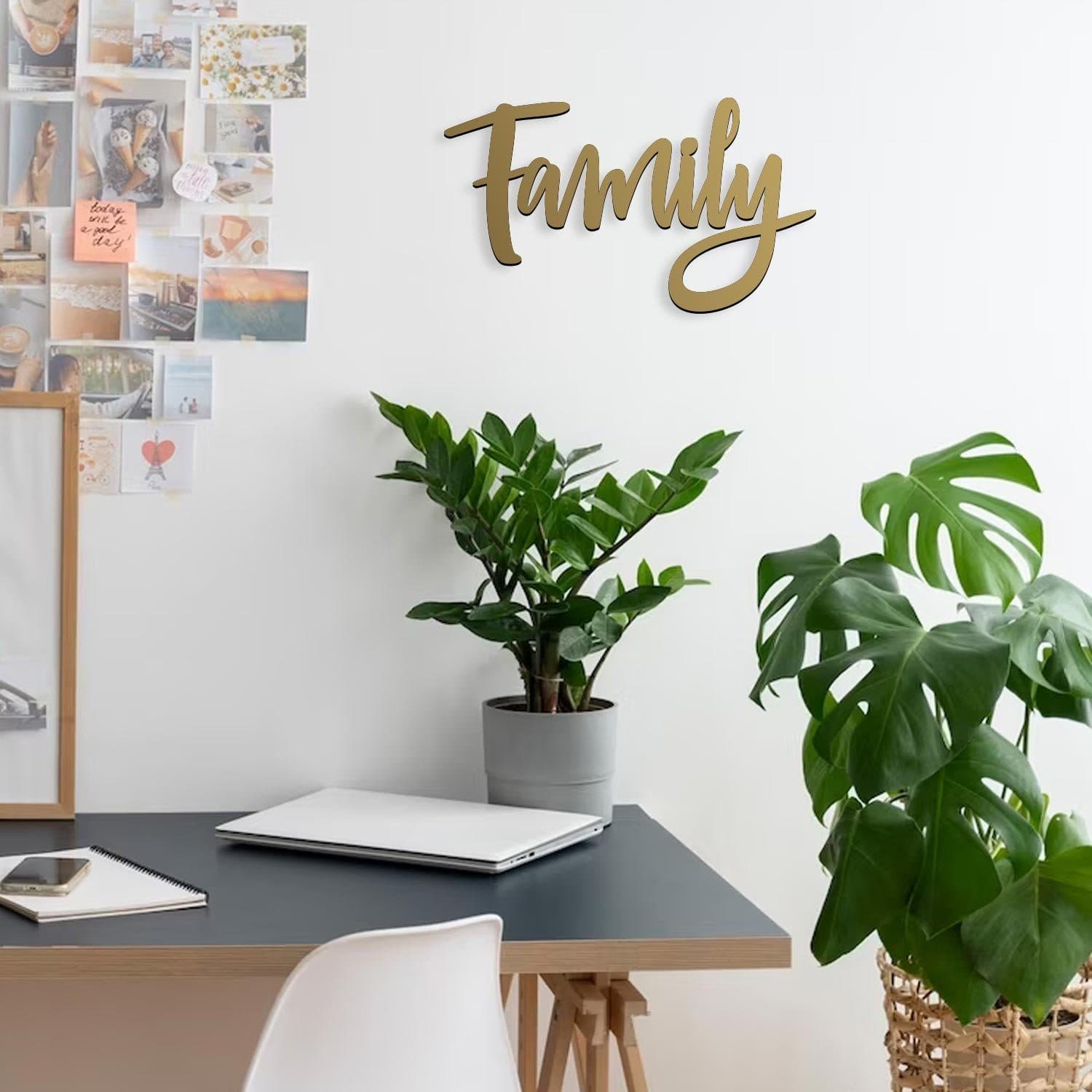 Namofactur Wandtattoo Family Schriftzug Gold Holz - Bild 2